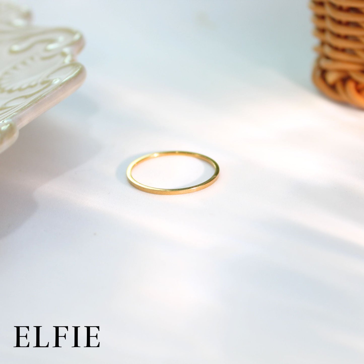 Luxe Thin Gold Titanium Ring