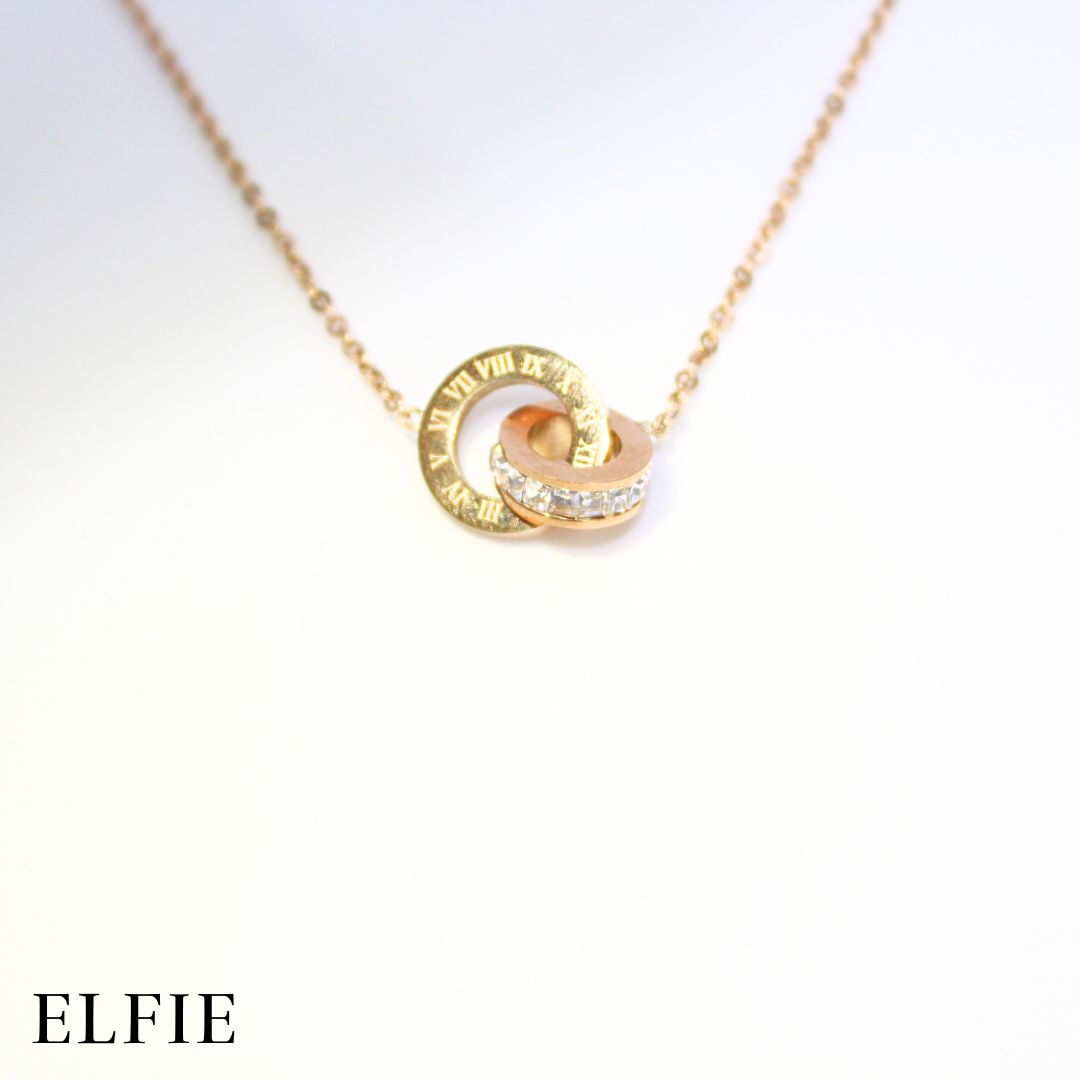 Twin Ring Titanium Necklace