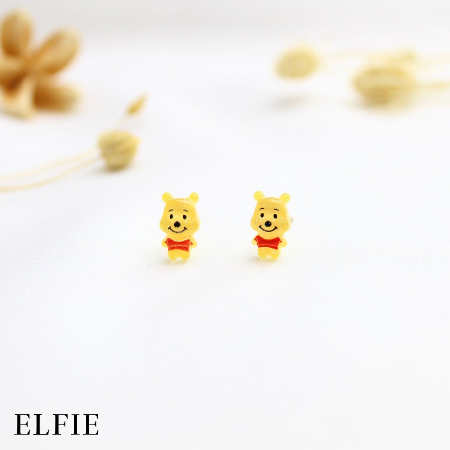 Winnie The Pooh Clear Stud Earring