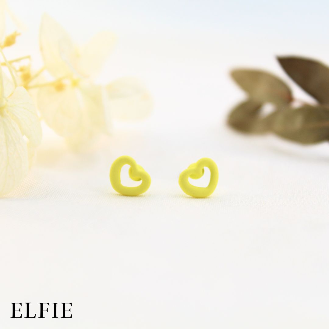 Yellow Heart Stud Earring
