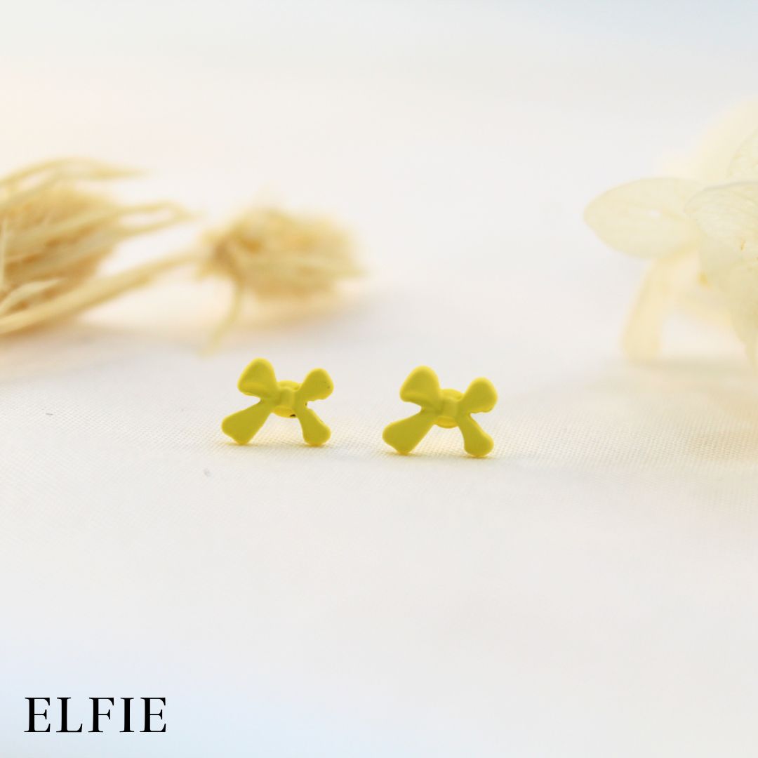 Yellow Ribbon Stud Earring