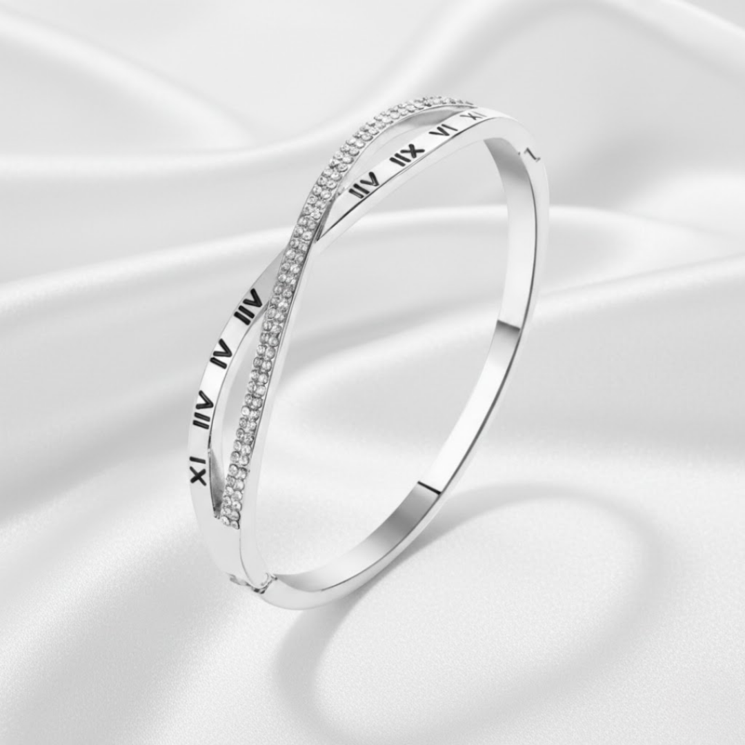 Roman Grace Gold Titanium Bangle