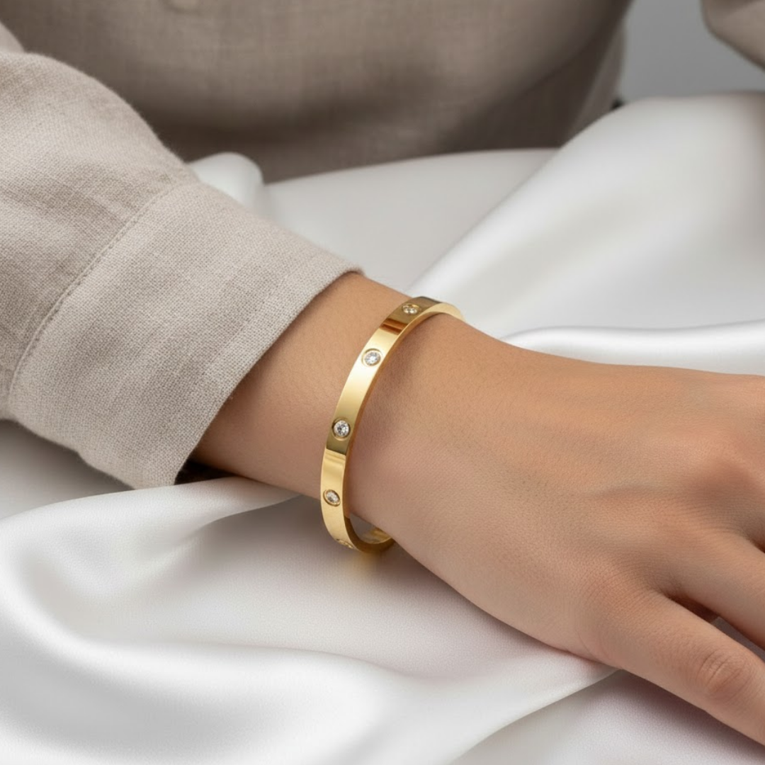 Valene Gold Titanium Bangle