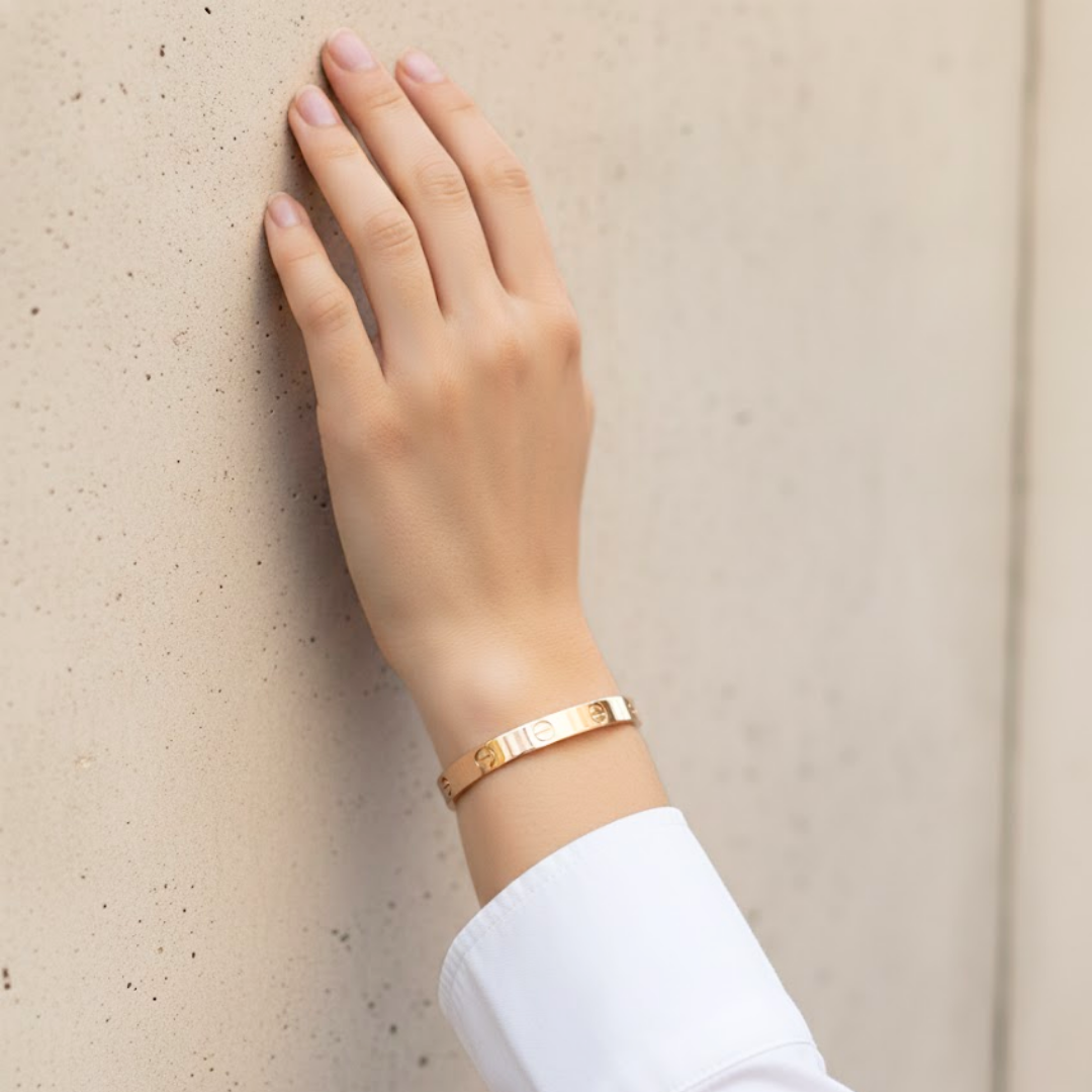 Solene Silver Titanium Bangle
