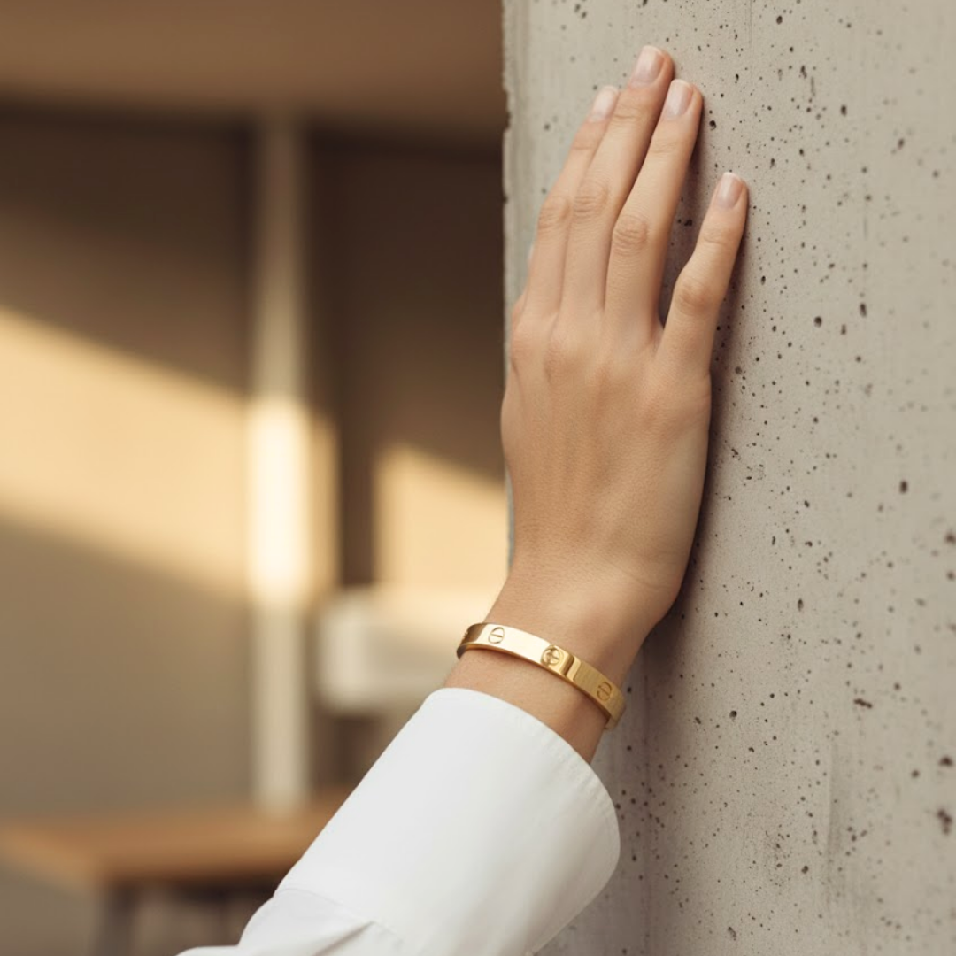 Solene Rose Gold Titanium Bangle
