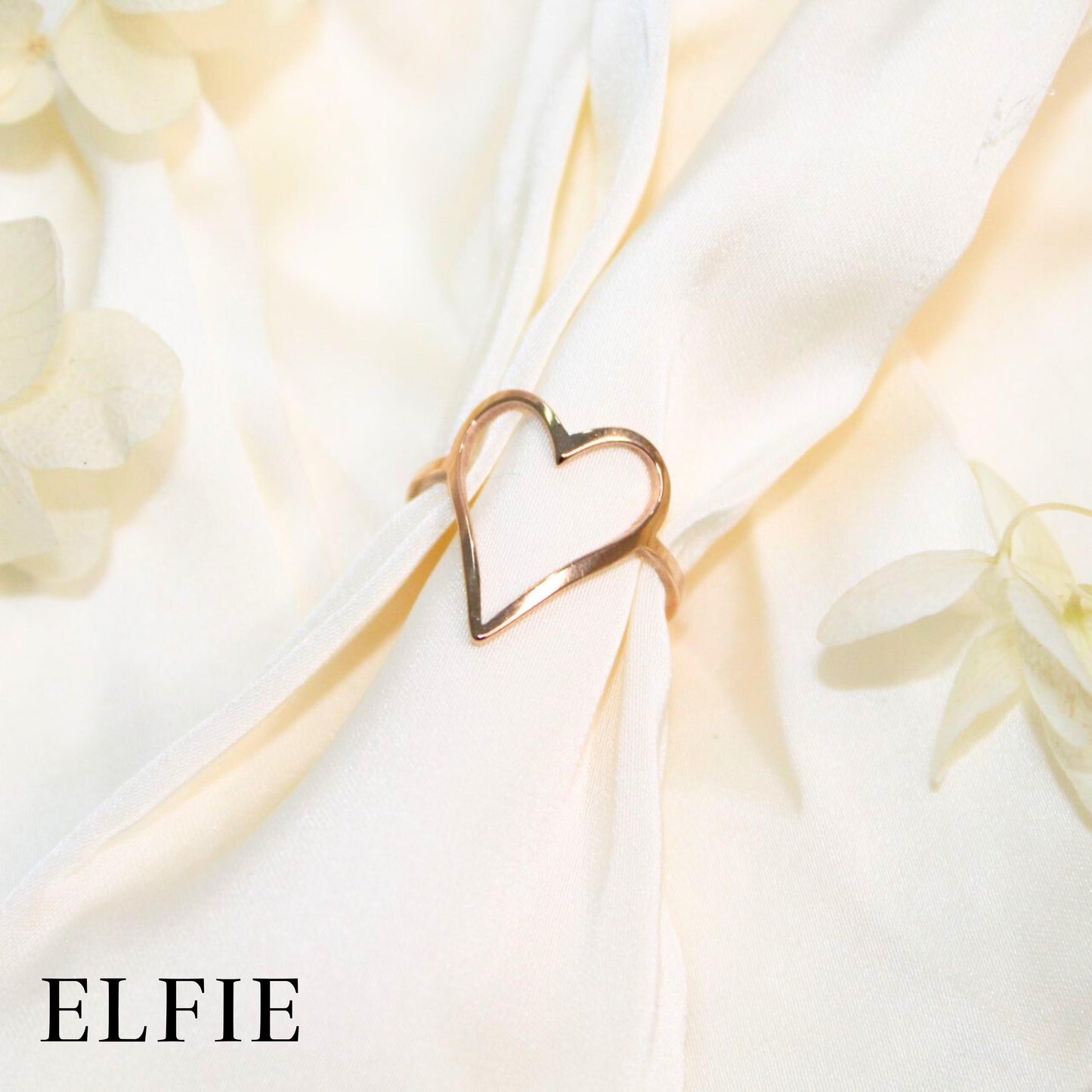 Accentuated Heart Titanium Ring