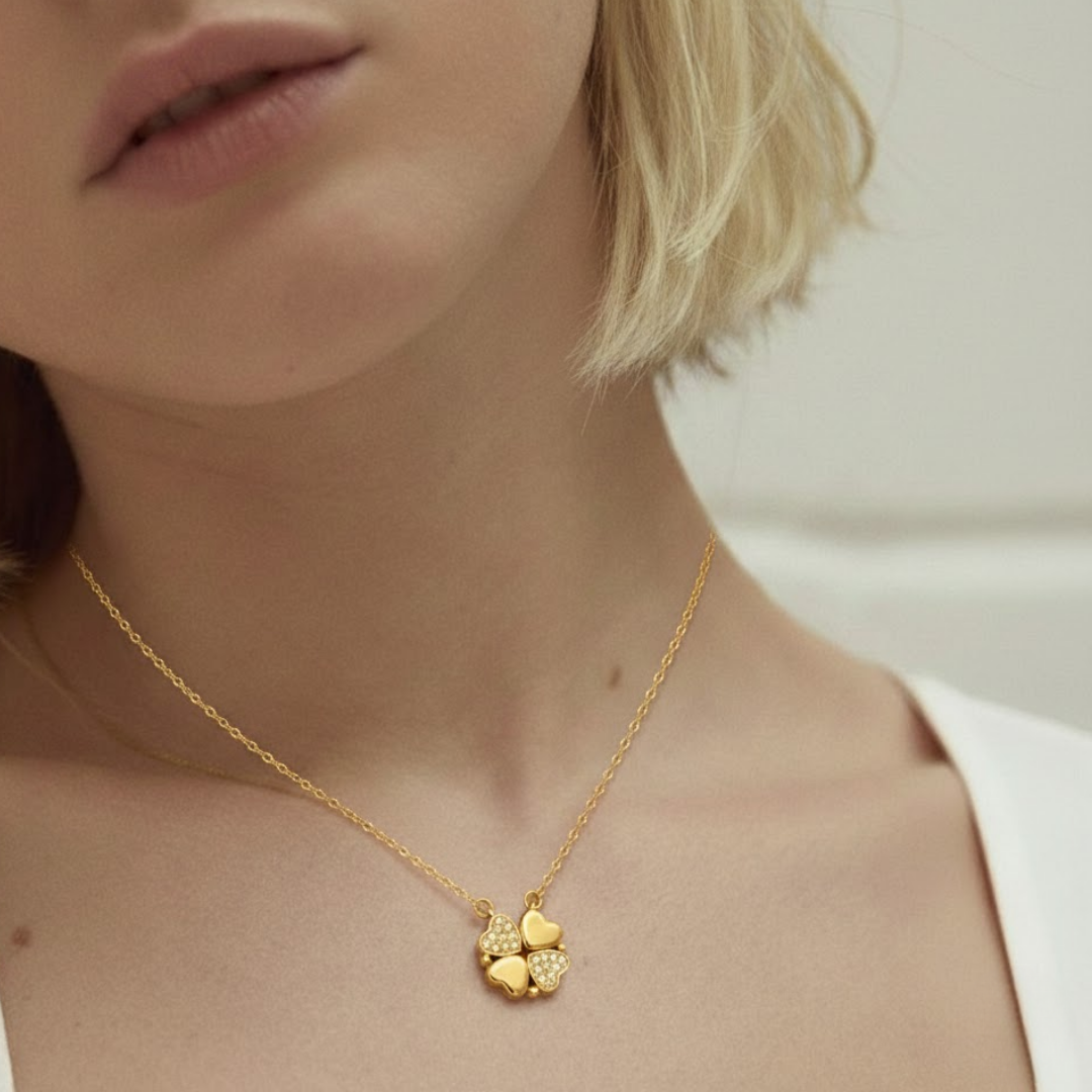 Love Cassara Gold Titanium Necklace