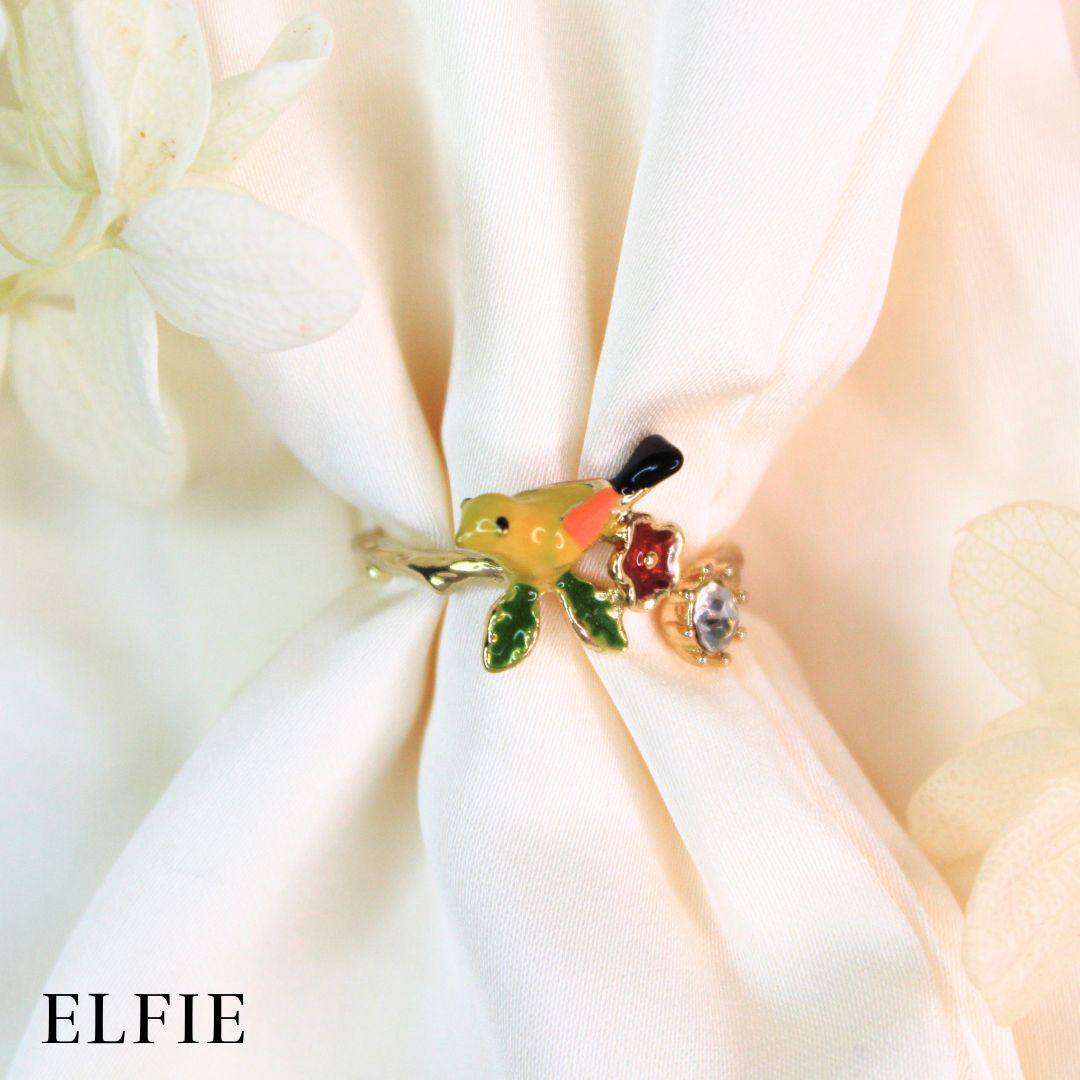 Birdie Adjustable 18K Gold Plated Ring