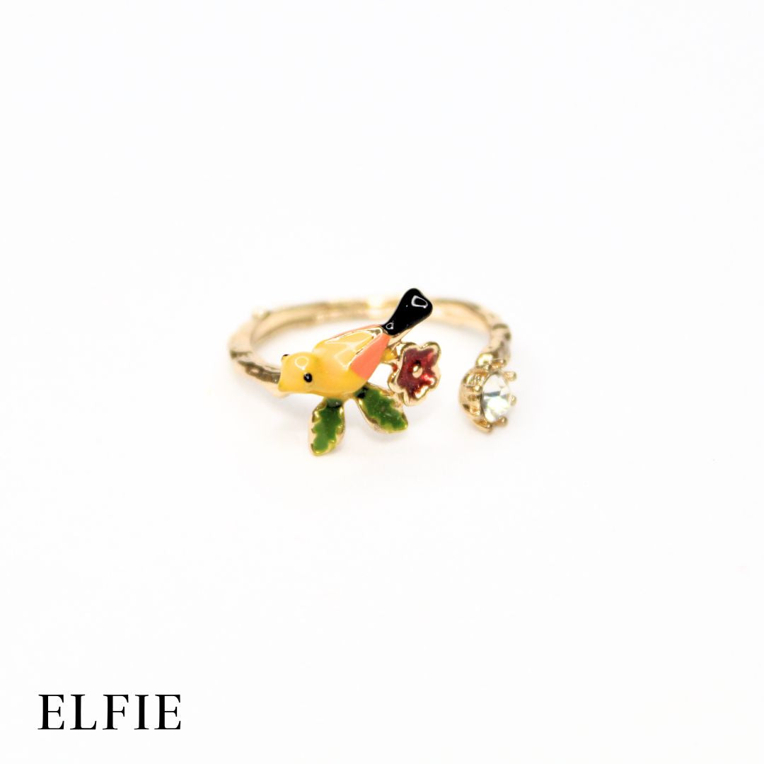Birdie Adjustable 18K Gold Plated Ring
