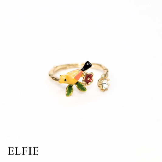 Birdie Adjustable 18K Gold Plated Ring