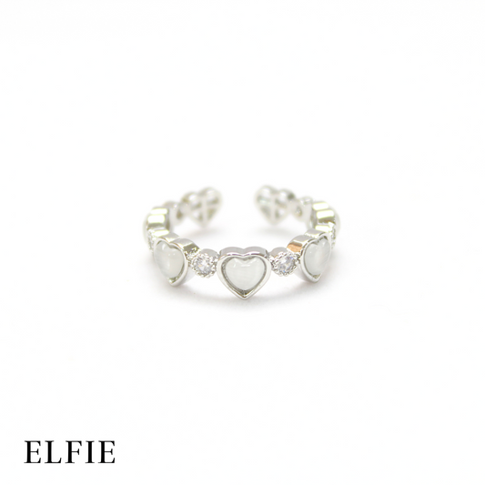 Dainty Heart 18K Ring