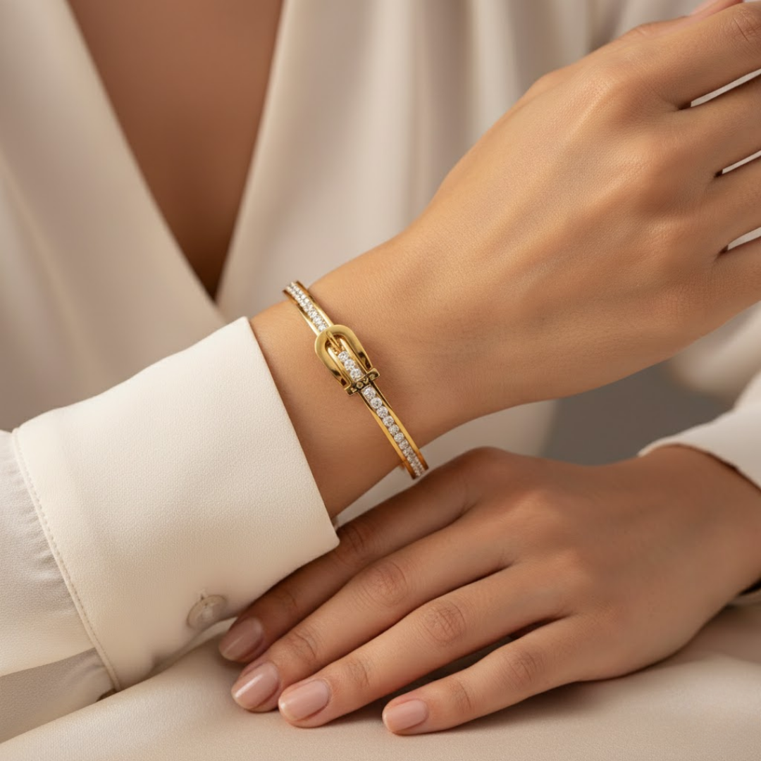 Atelier Lock Gold Titanium Bangle
