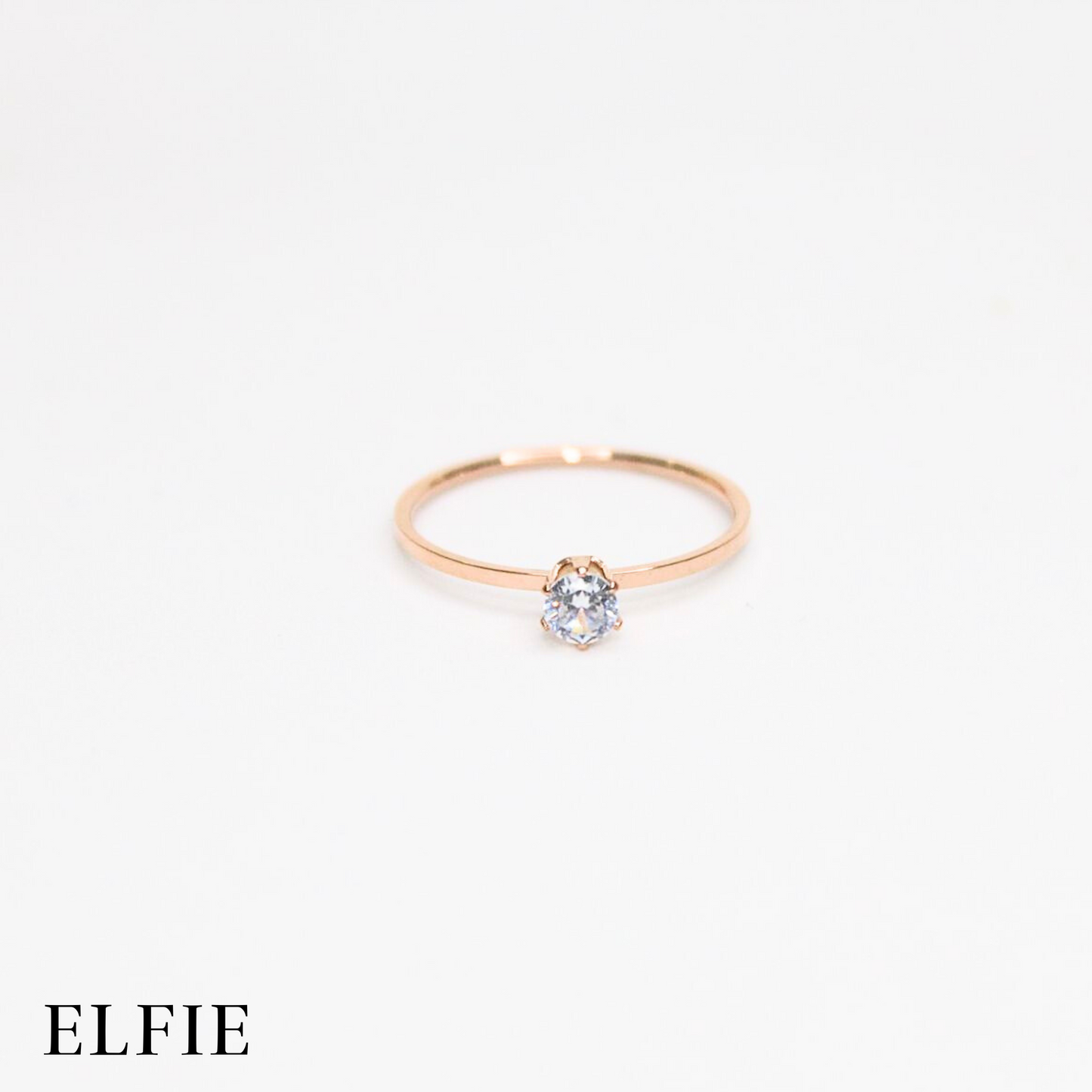 Single Zirconia Titanium Ring