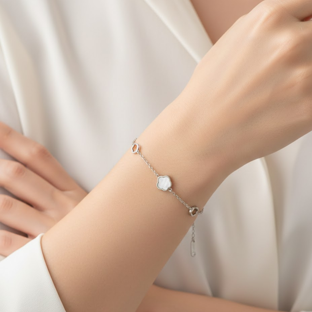 Flower Cascade Titanium Bracelet