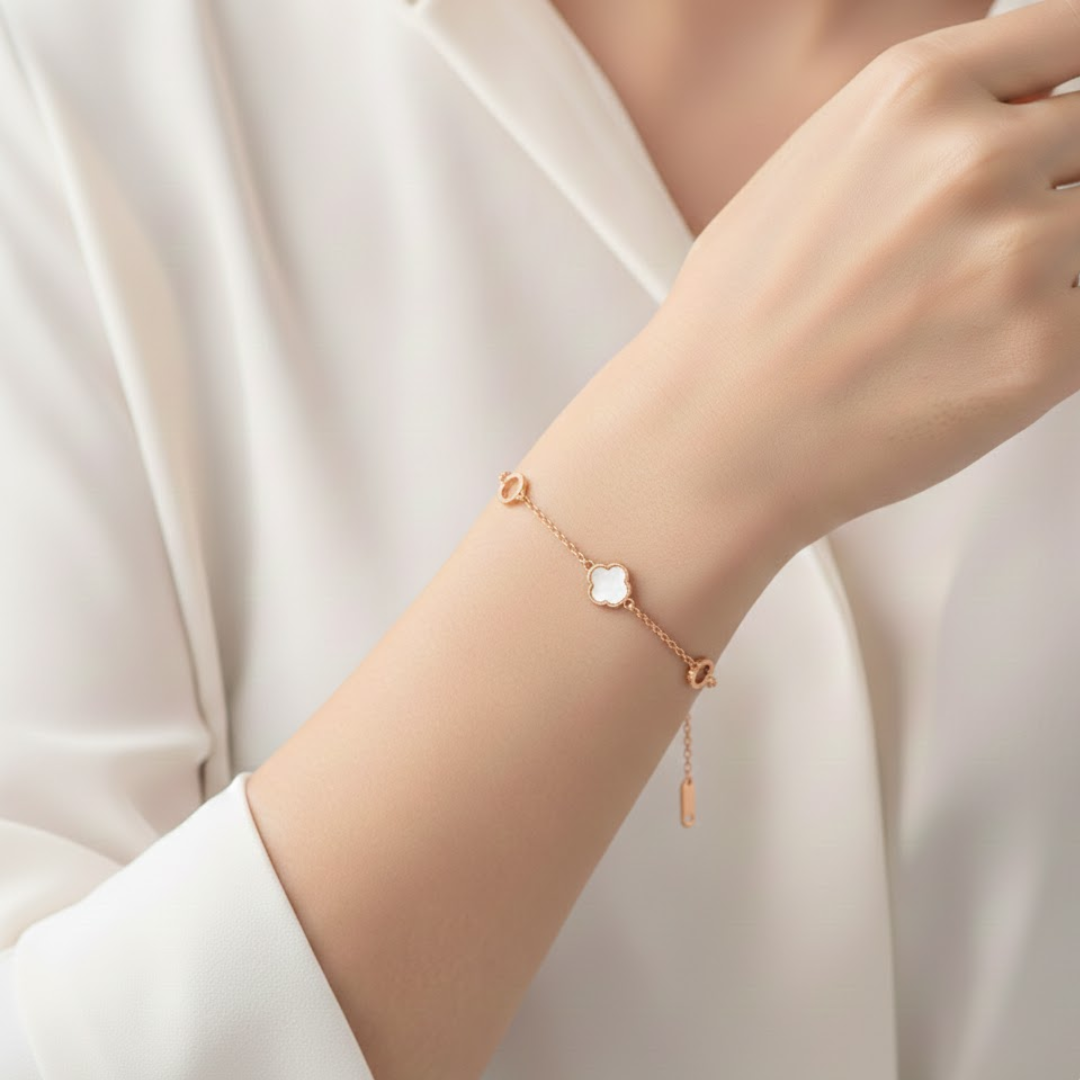 Flower Cascade Titanium Bracelet