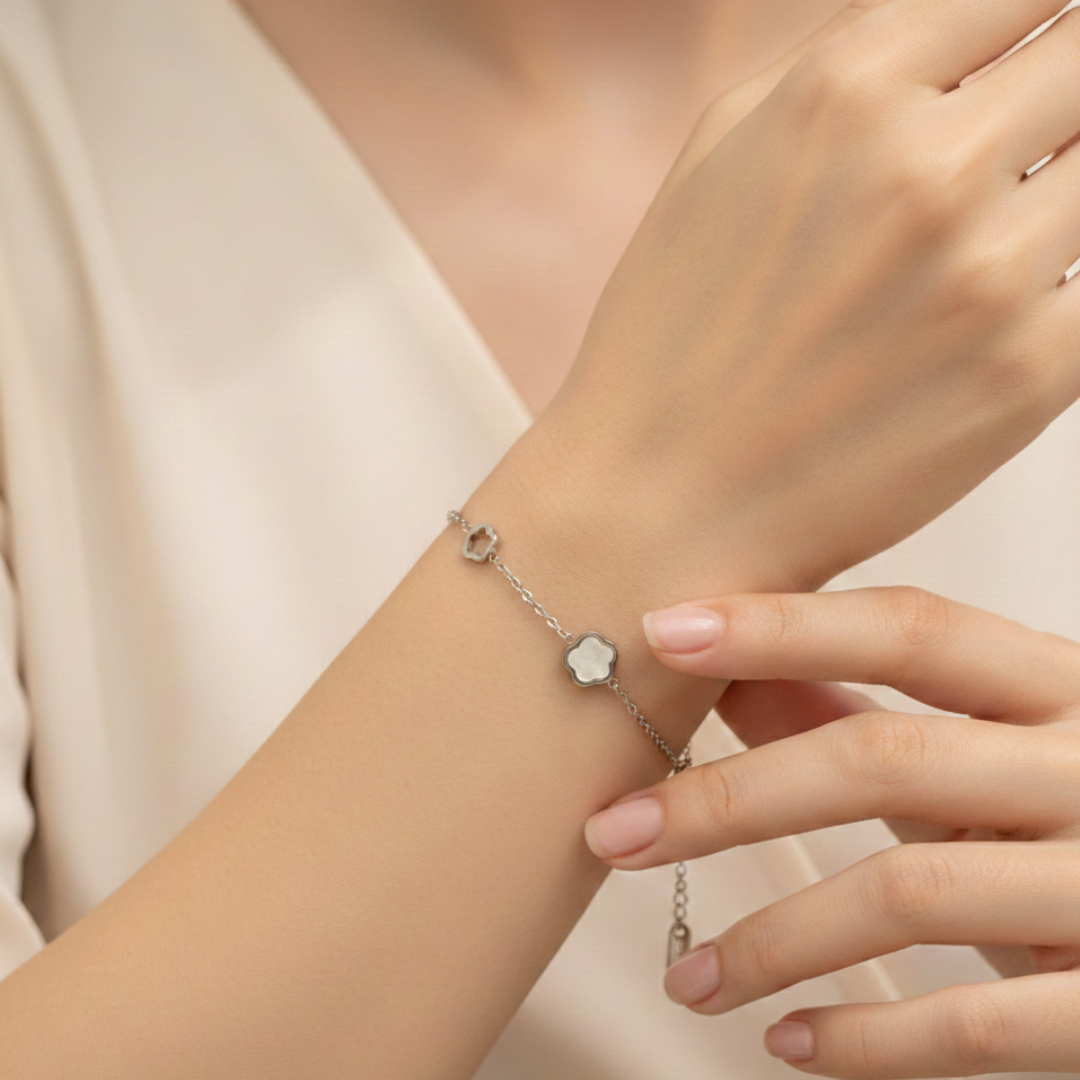 Flower Cascade Titanium Bracelet