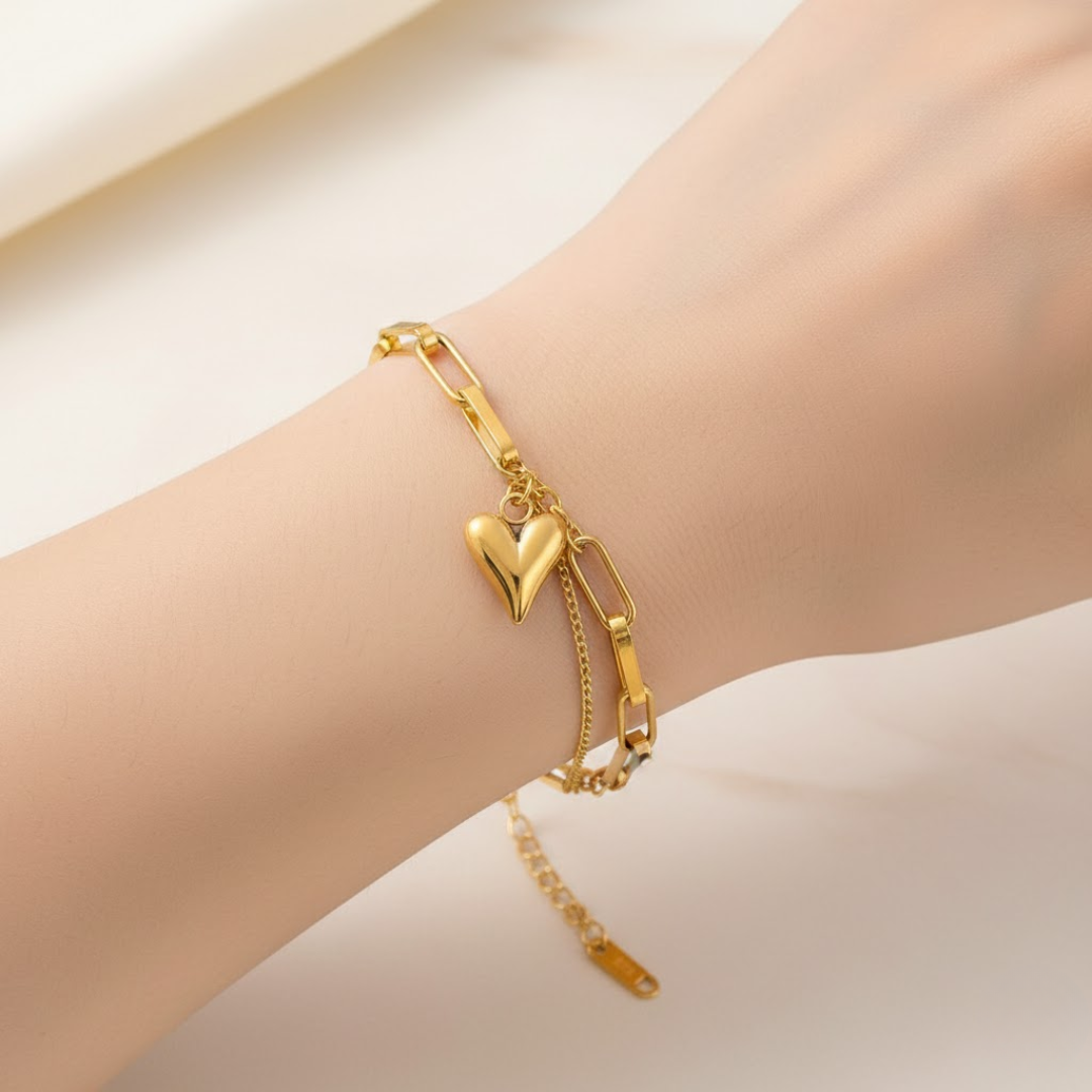 Amara Link Gold Titanium Bracelet