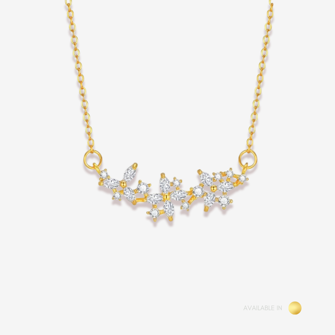 Diamond Petals Titanium Necklace