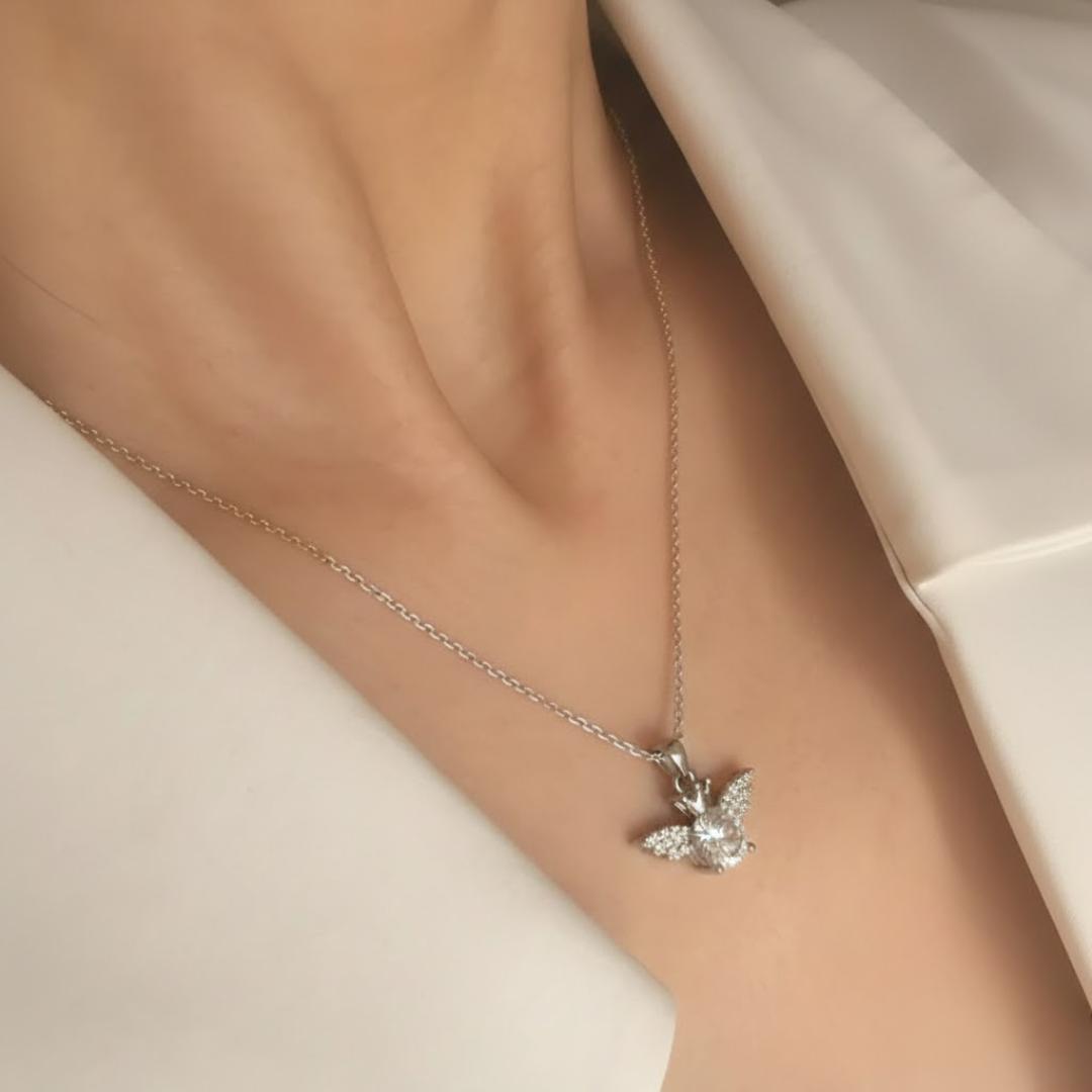 Angel Spark Silver Titanium Necklace