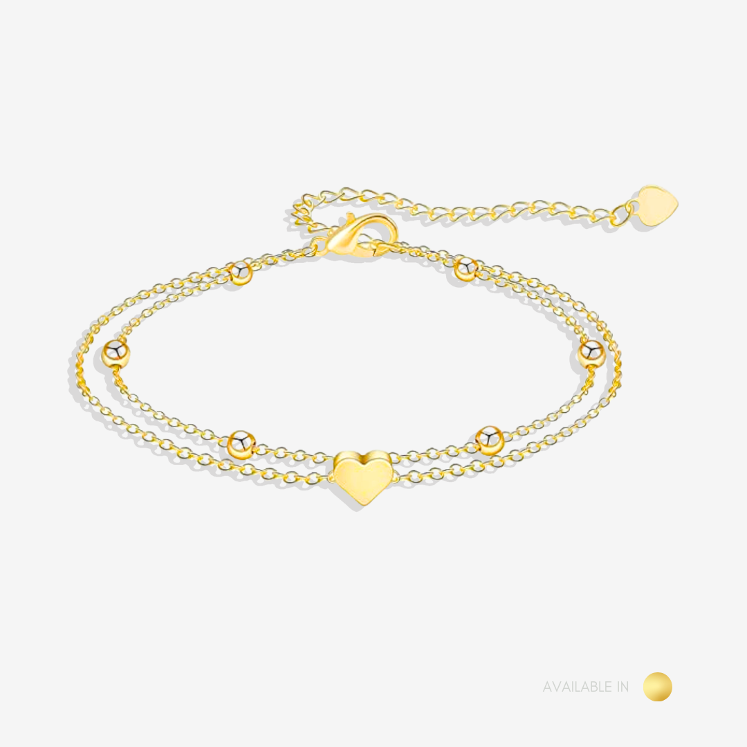 Arlys Heart Gold Titanium Bracelet