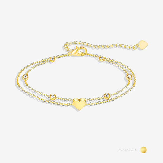 Arlys Heart Gold Titanium Bracelet