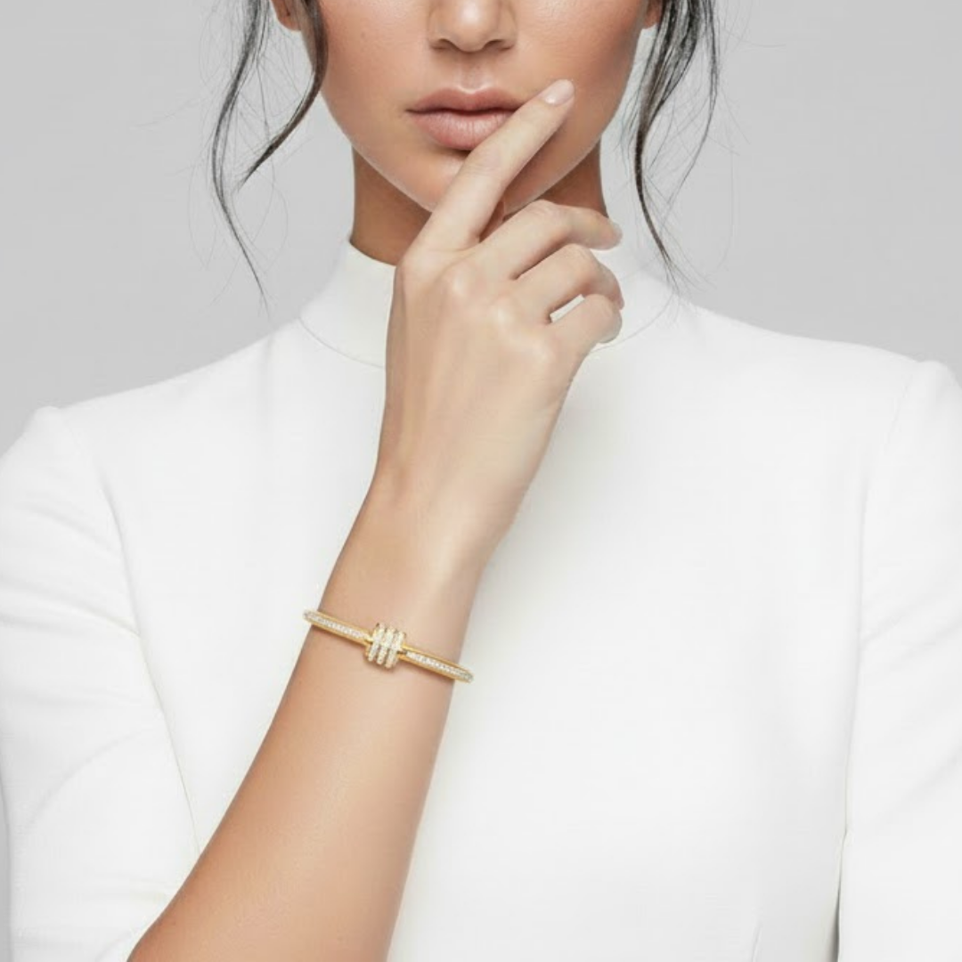 Astra Luxe Silver Bangle