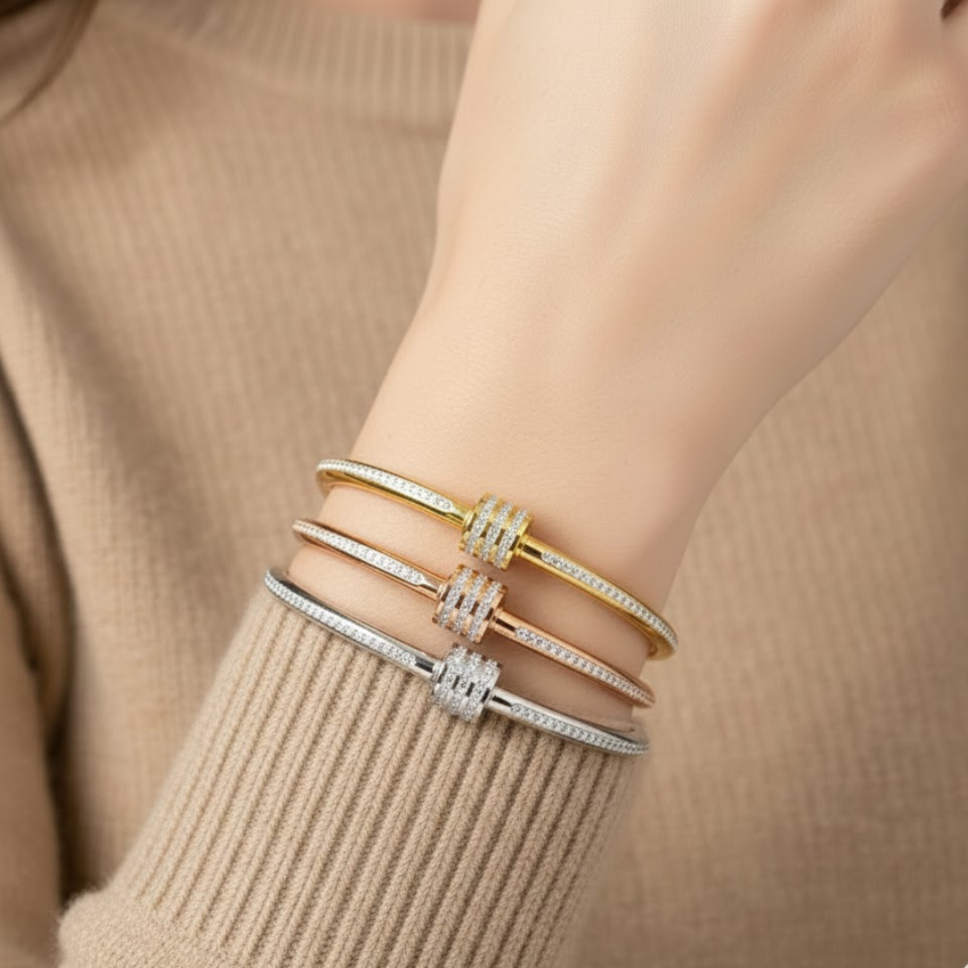 Astra Luxe Silver Bangle