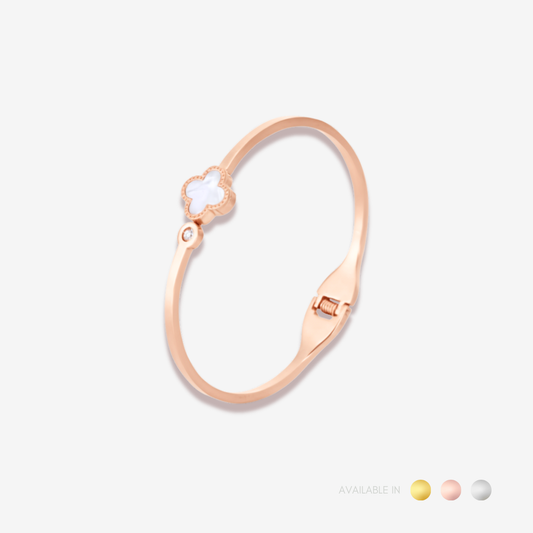 Aurelia Clover Rose Gold Bangle