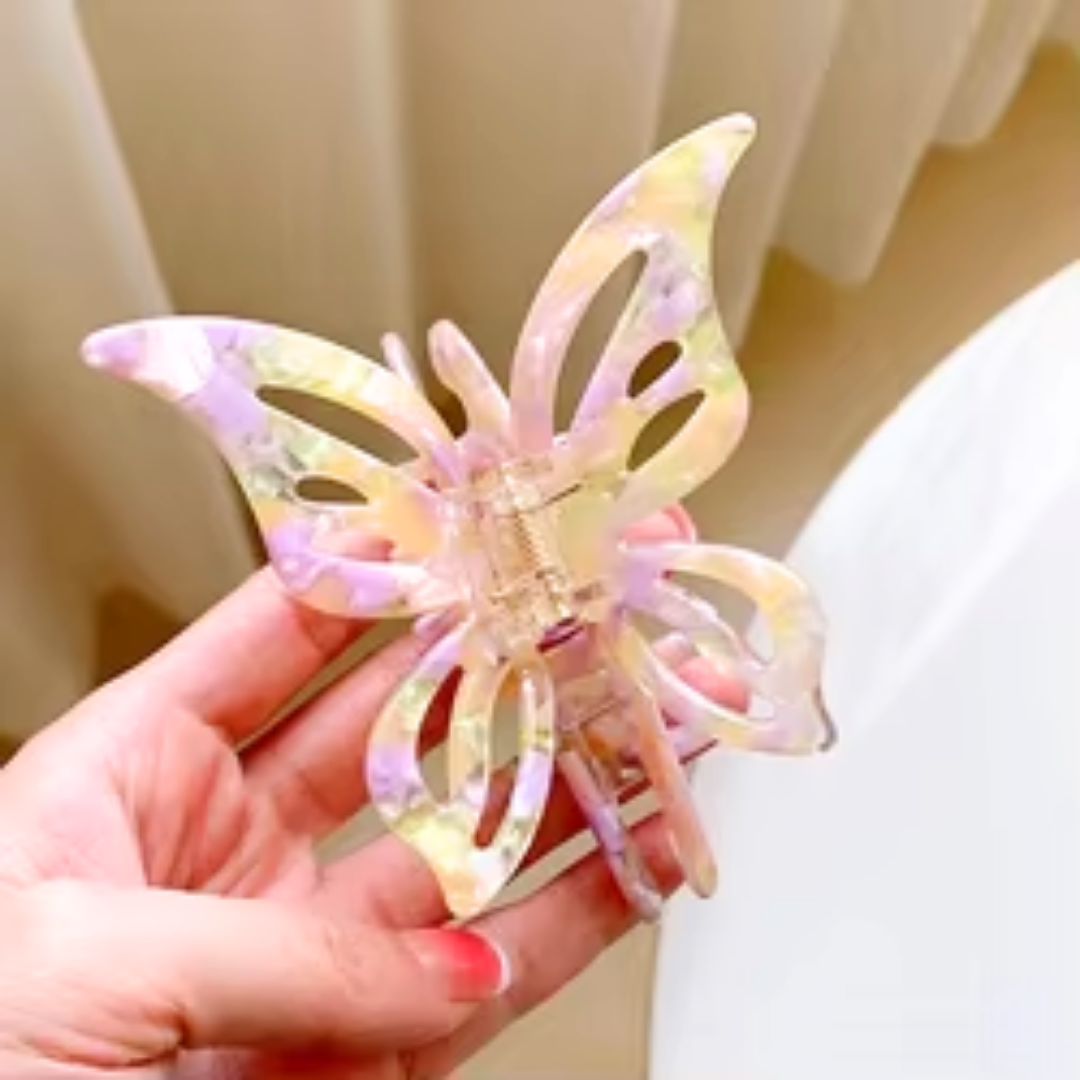 Pearlveil Butterfly White Opaline Hair Clip Accessories