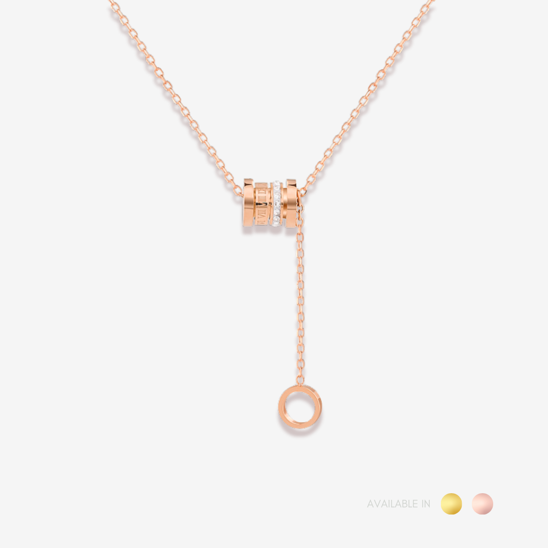 Axis Drop Gold Titanium Necklace