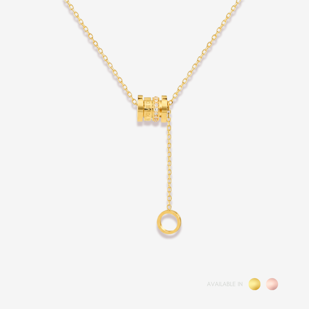Axis Drop Gold Titanium Necklace