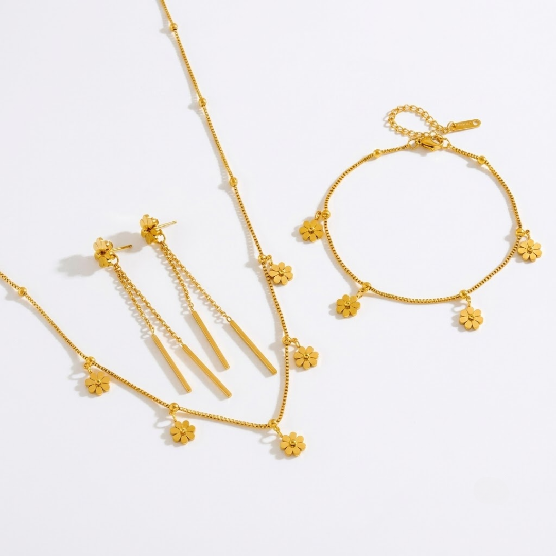 Bellis Atelier Gold Titanium Jewelry Set