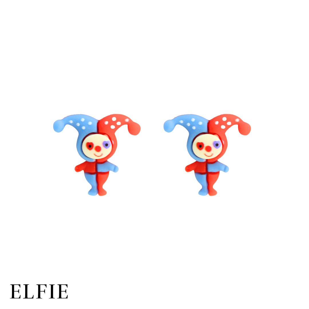 Big Circus Clown Stud Earring