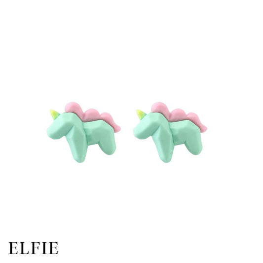 Big Green Unicorn Stud Non-Titanium Earring