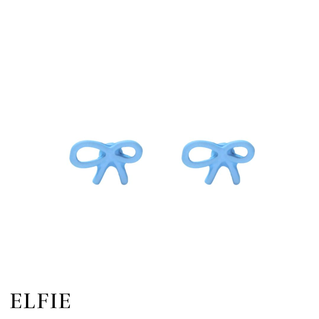 Blue Ribbon Stud Earring