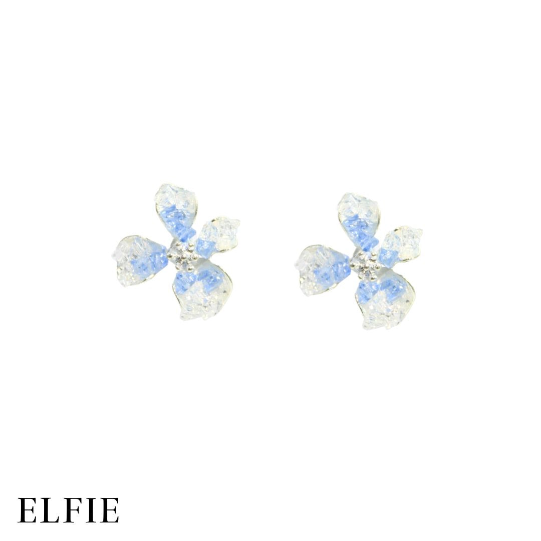 Bluewish Floral Stud Earring