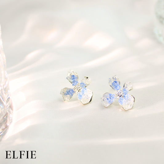 Bluewish Floral Stud Earring
