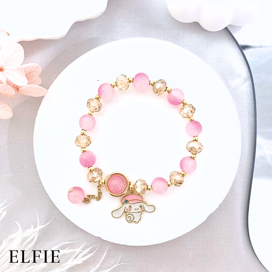 Cinnamoroll Pink Glass Bracelet