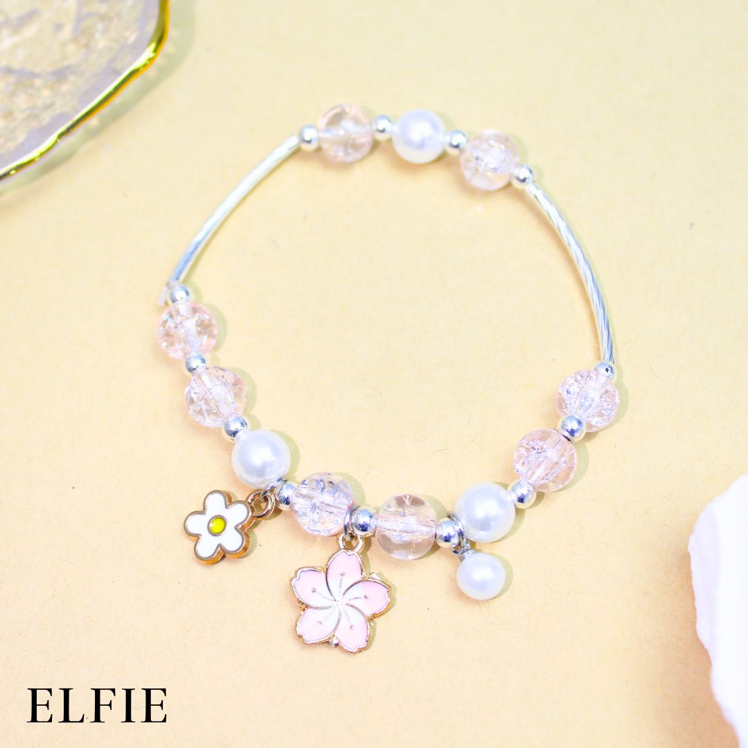 Sakura Floral Glass Bracelet