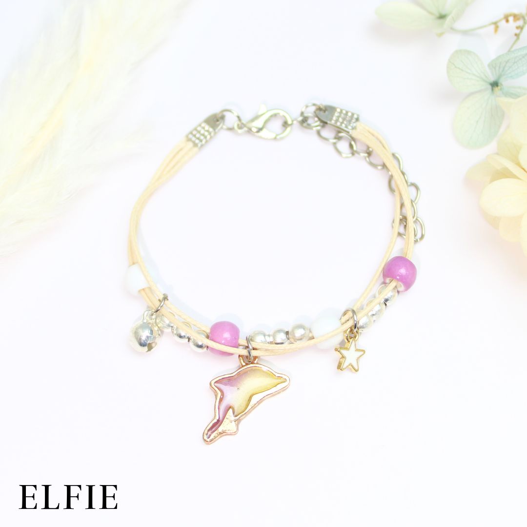 Glitter Dolphin Ceramic Bracelet