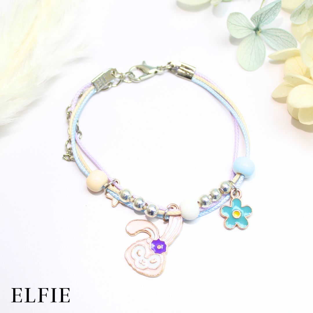 Cute Rabbit Floral Ceramic Bracelet