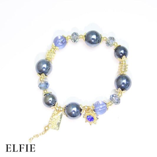 Dark Blue Pendant Glass Bracelet