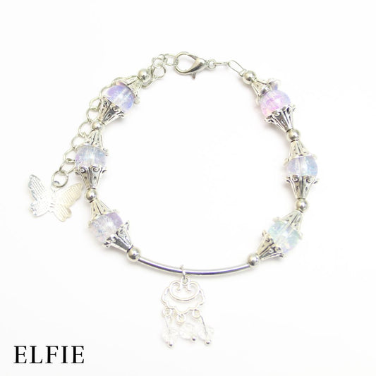 Butterfly Decor Glass Bracelet