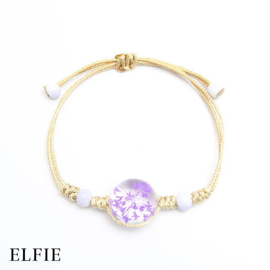Crystal Dried Flower Ceramic Bracelet