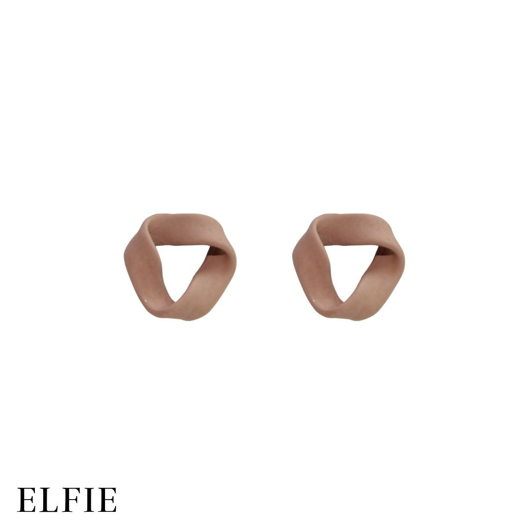 Brown Rope Design Stud Earring