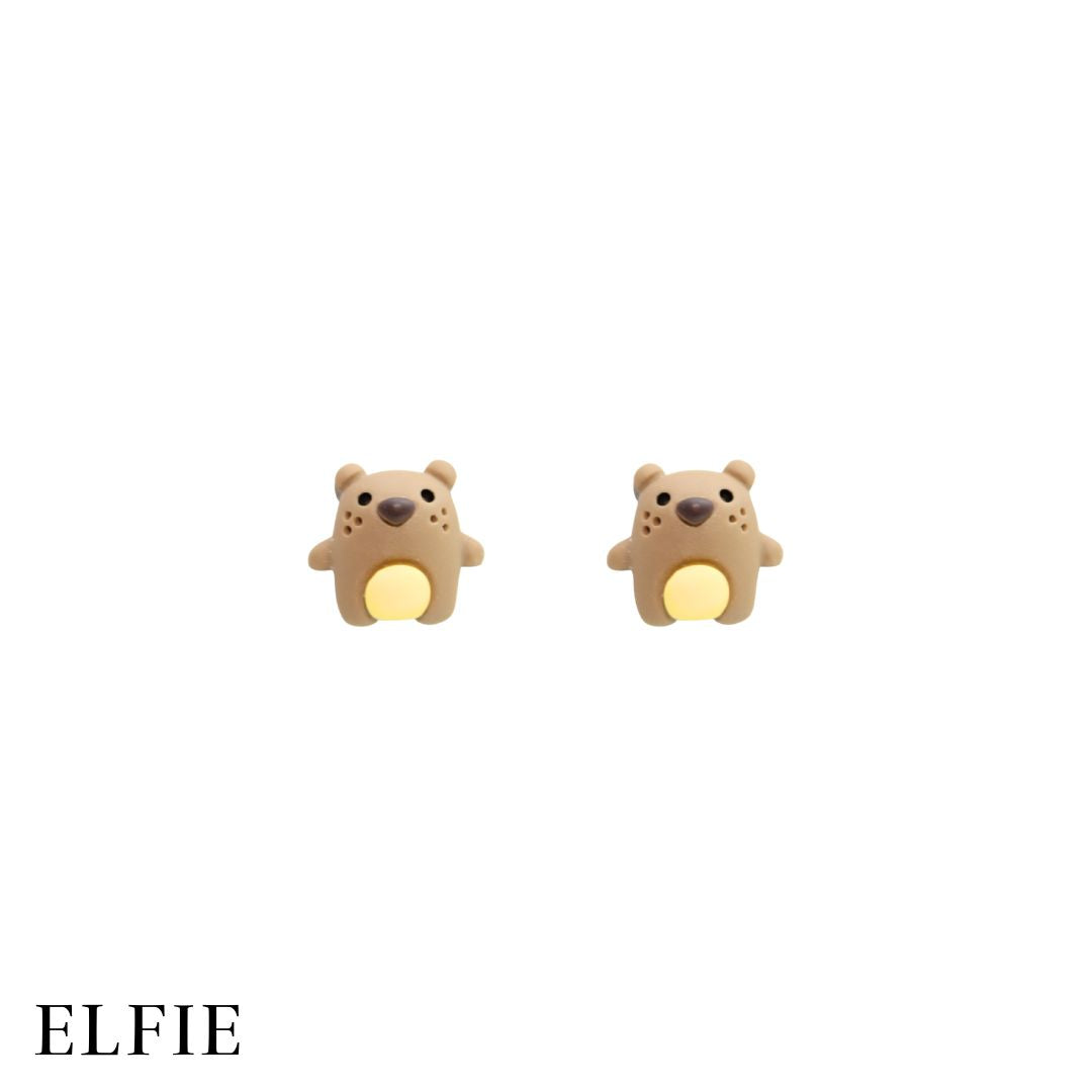 Brown Teddy Stud Earring