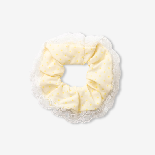 Butter Dot Lace Scrunchie Hair Accessories