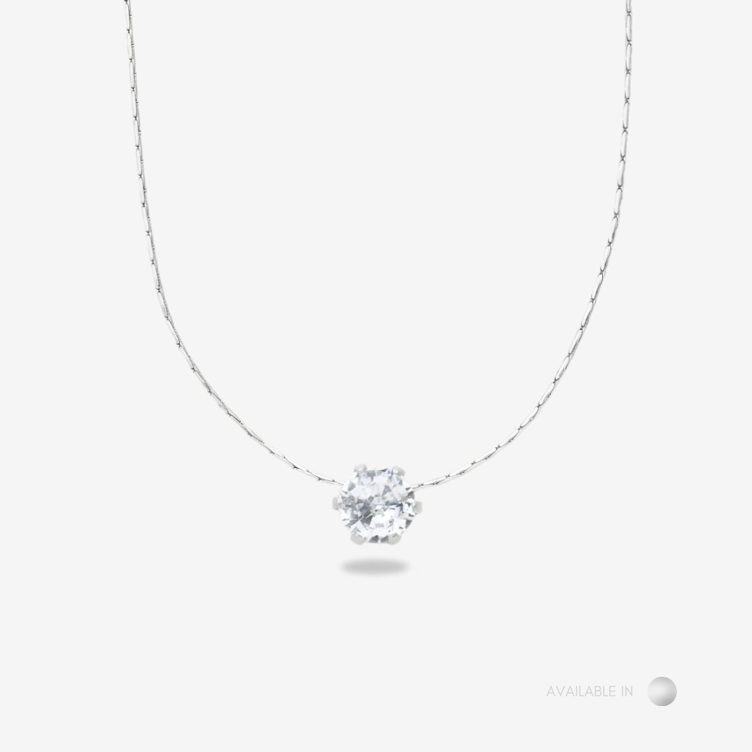 Clair Silver Titanium Necklace