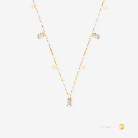 Calis Line Gold Titanium Necklace
