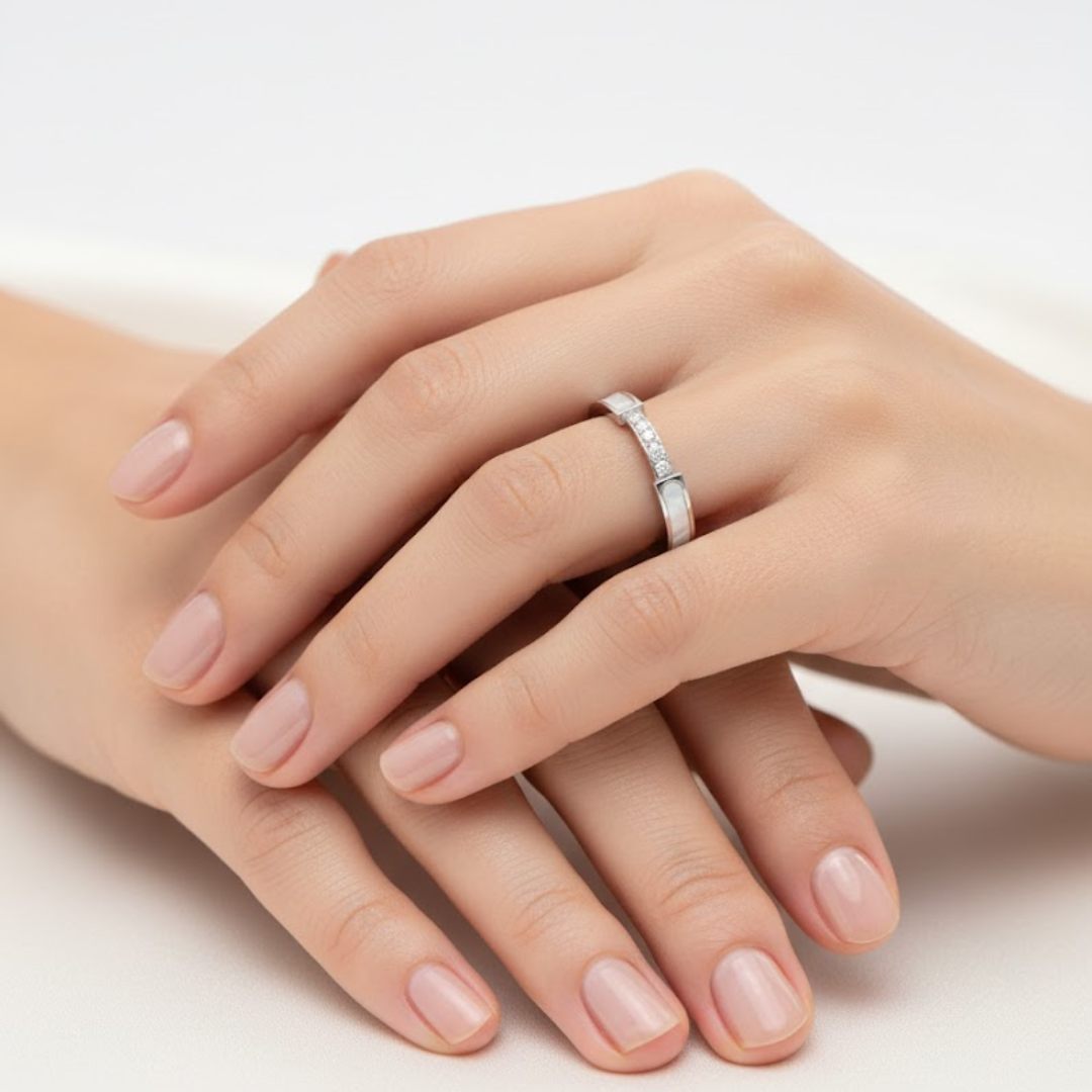 Cassandra Silver Titanium Ring